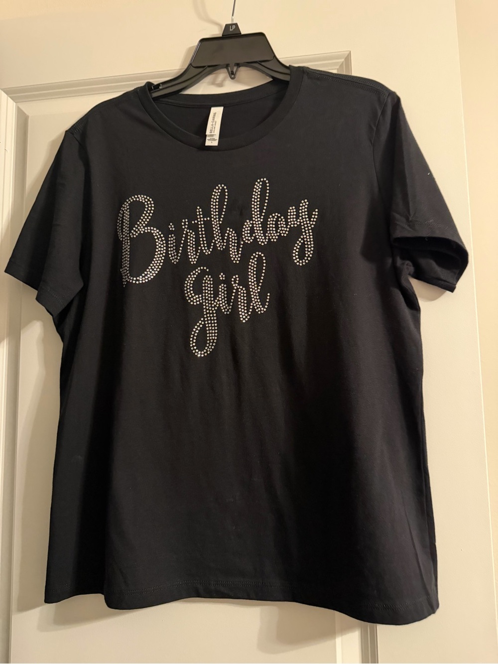 Amazon Black Rhinestone Script Tee